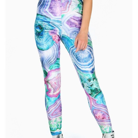 Multicolor Abstract Women's Pants - Picture 3 of 4